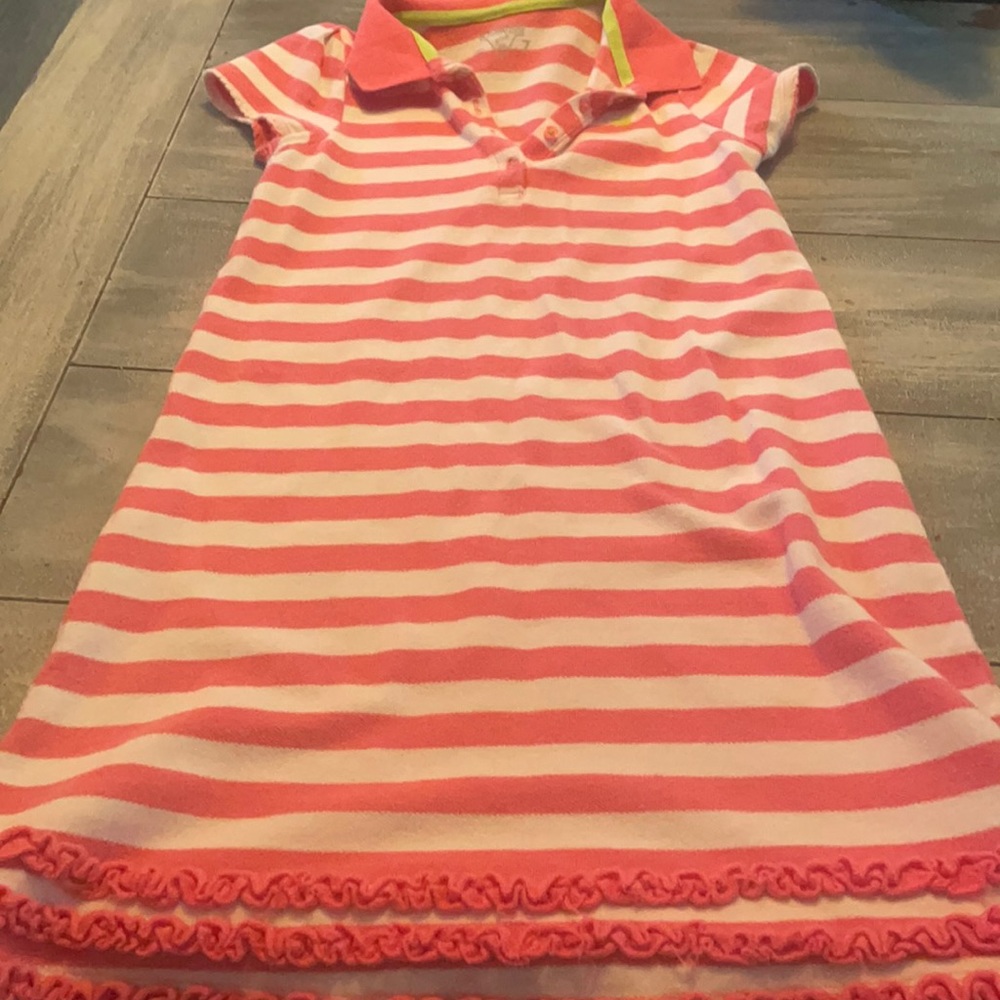 Osh kosh pink and white striped dress